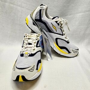 Avia Avi-Trainer 2135‎ Mens 13 White Yellow Navy Retro Running Shoes Dad Sneaker